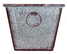 Load image into Gallery viewer, 12&quot; Square Poly-resin garden planter flower pot in faux galvanized finish front view
